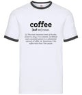 Funny Definition Coffee - Mens Ringer - Latte Espresso Cafe Caffeine