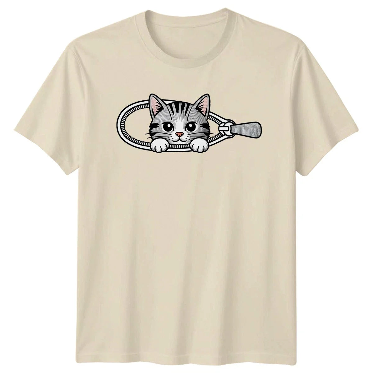 Cute Peek A Boo Zipper Cat Kitten Birthday Gift For Him And Her Unisex , , , Long Sleeve Tee