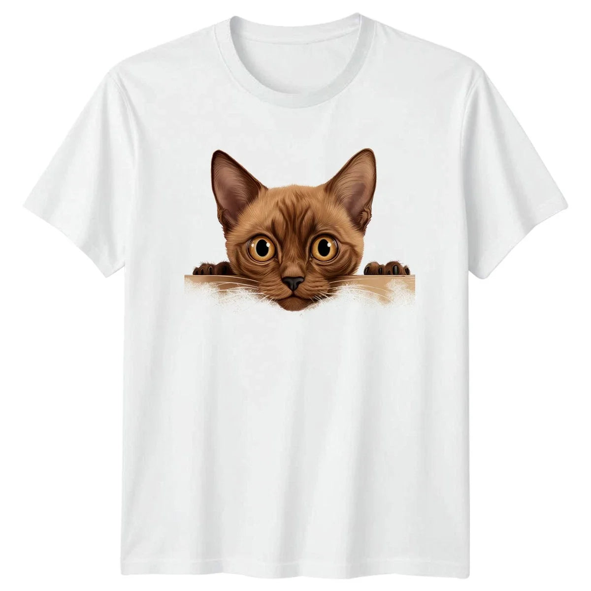 Cute Curious Cat Peeking Cat Lover Animal Birthday Gift For Him And Her Unisex , , , Long Sleeve Tee