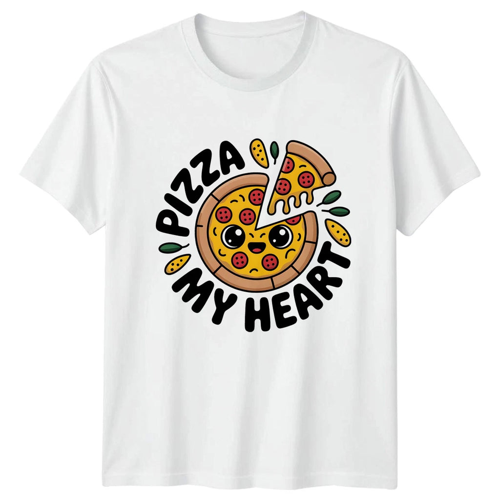 Pizza My Heart T-Shirt Funny Pun Food Birthday Gift For Him And Her