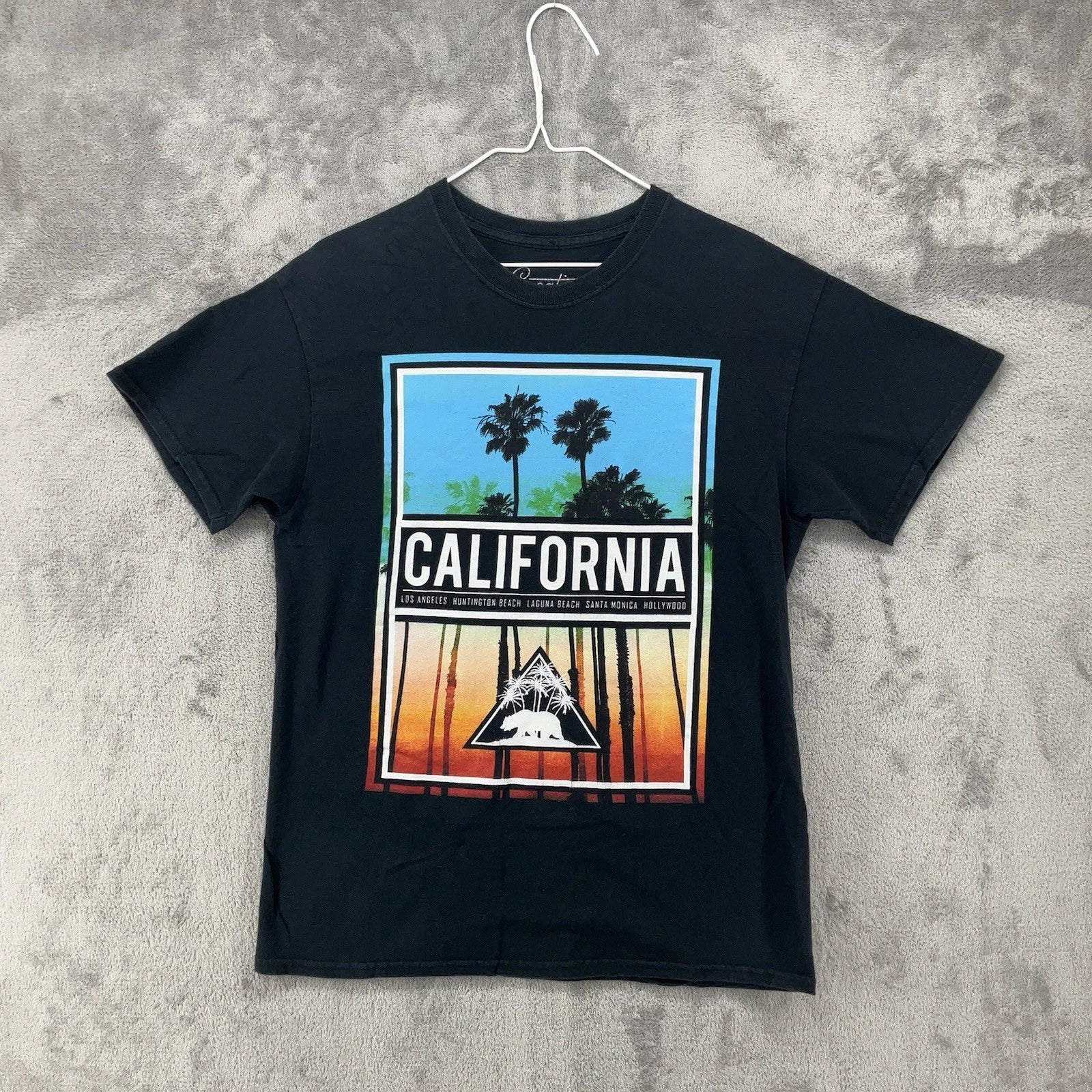 Creative Empire California Shirt Mens Medium Black Palm Trees Beach LA Cali READ Unisex , , , Long Sleeve Tee