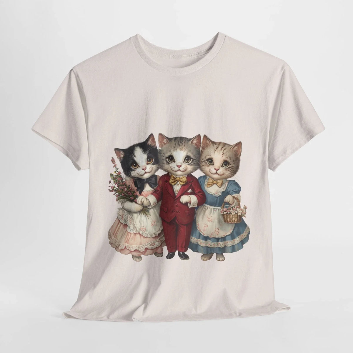 Adorable Cat Family Unisex Tee Perfect for Cat Lovers, Cute Pet Gift Aesthetic Unisex , , , Long Sleeve Tee