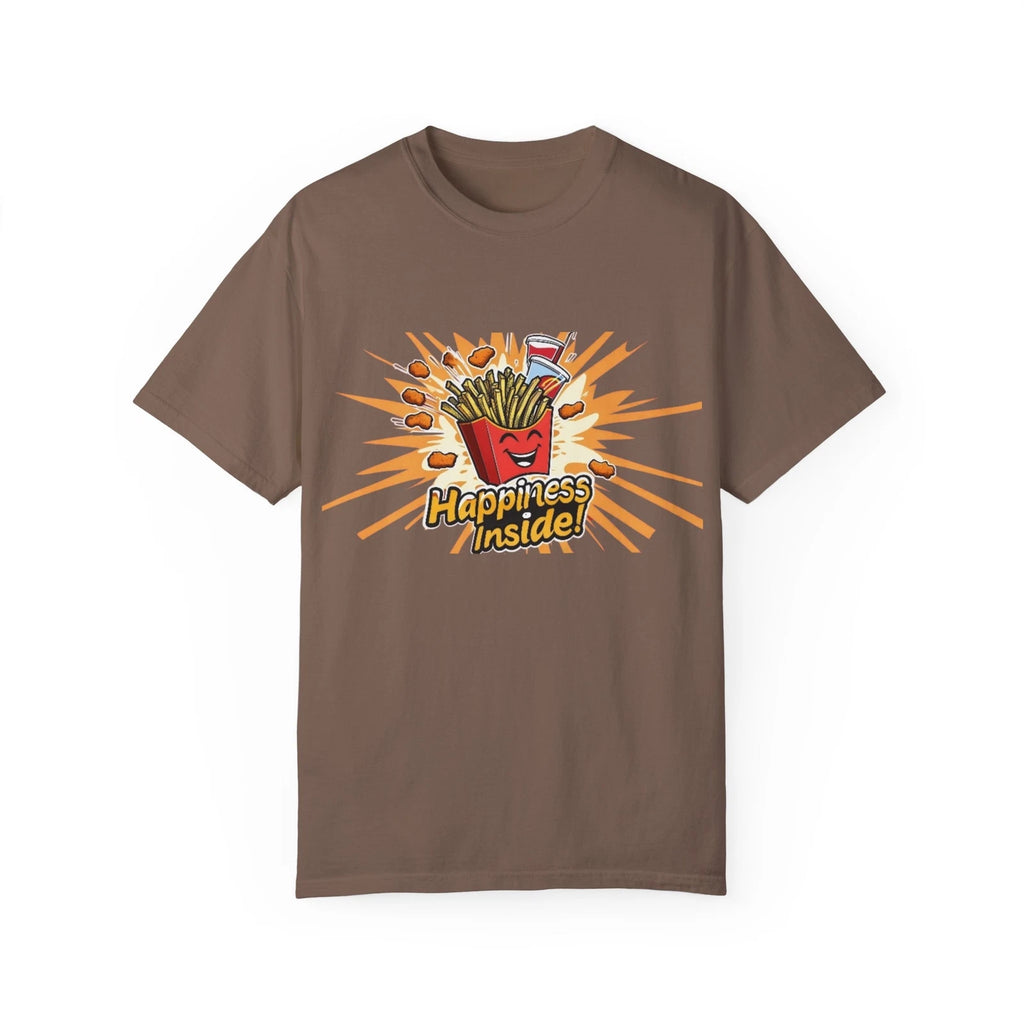 Funny Foodie Unisex T-Shirt, Happiness Inside Tee, Gift for Food Lovers