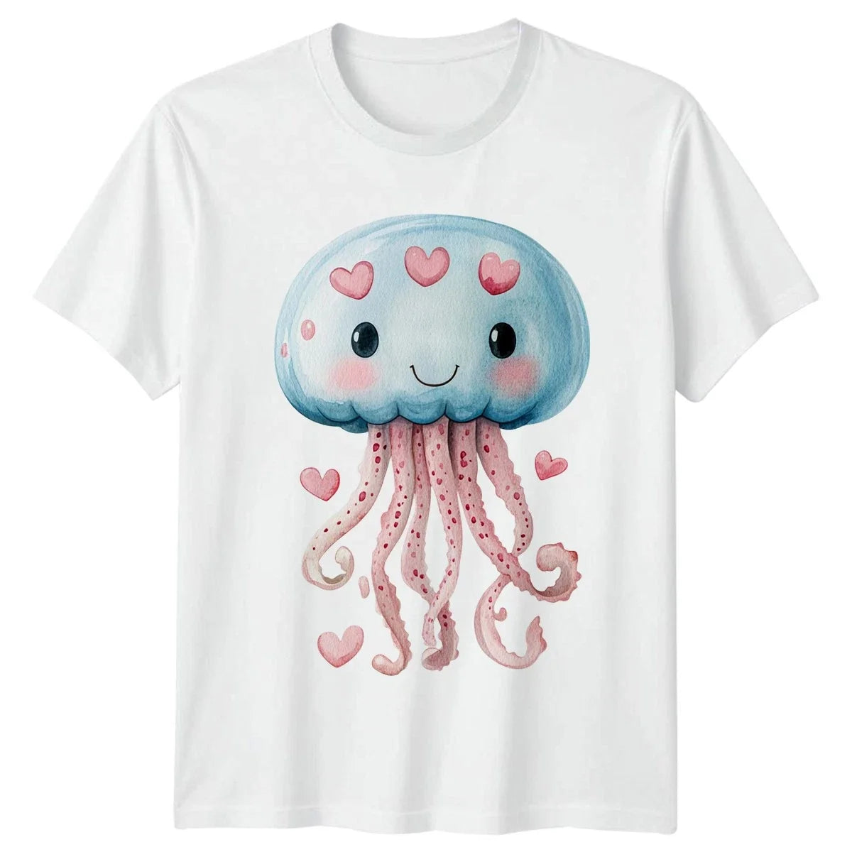 Cute Jellyfish Ocean Life Graphic Tee Men Women Unisex Marine Shirt Unisex , , , Long Sleeve Tee