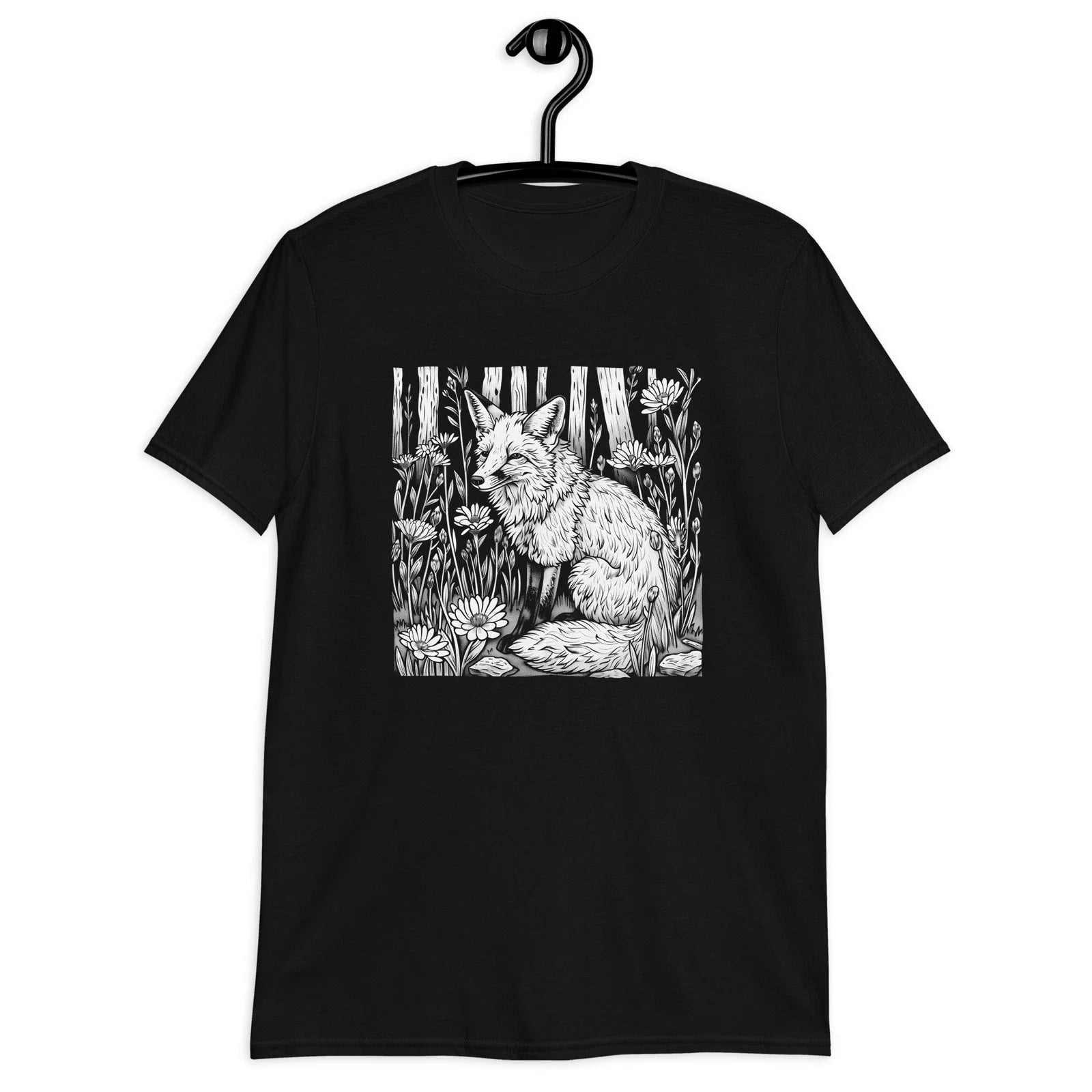 Vintage Folklore Fox Wildflower Forest Cottagecore Aesthetic Unisex Unisex , , , Long Sleeve Tee
