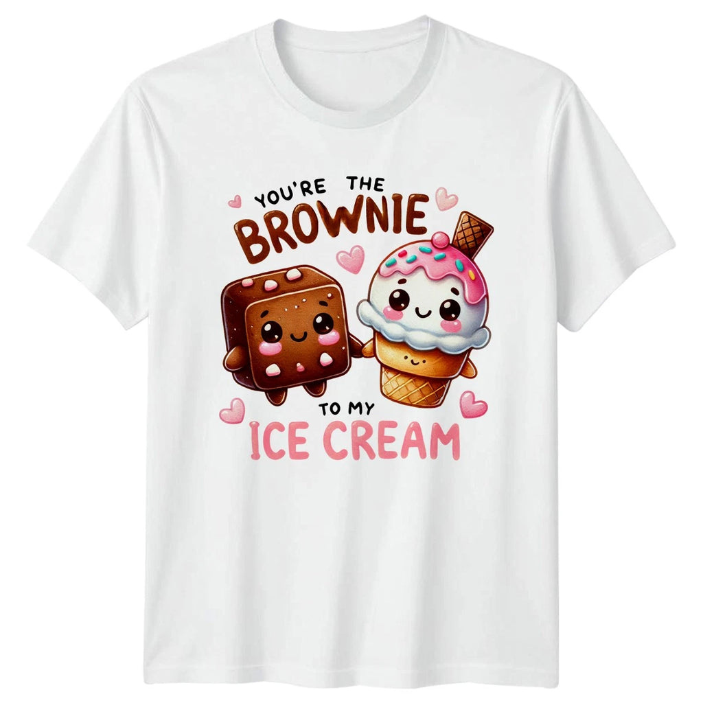 Brownie Ice Cream Kawaii Graphic Tee Unisex Top
