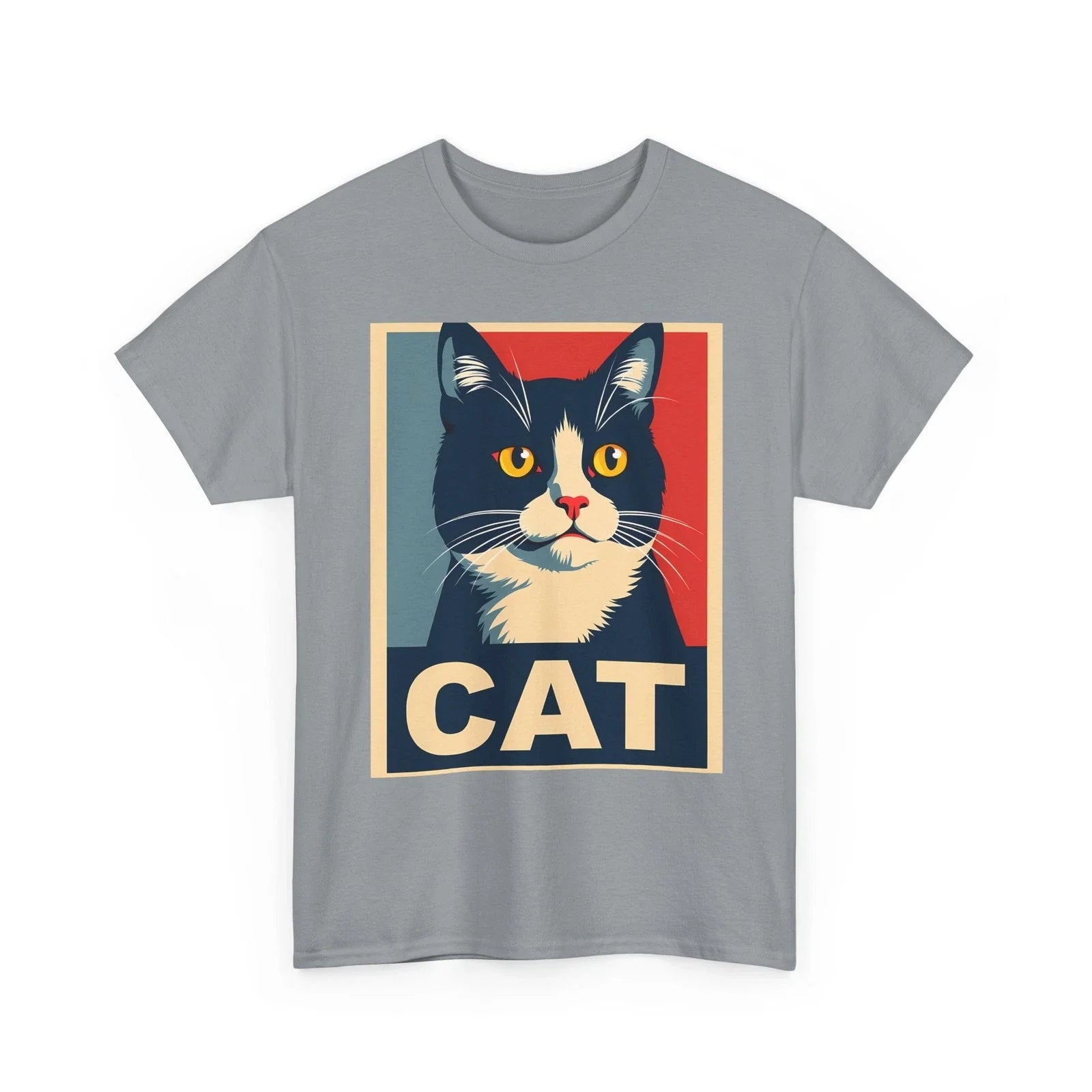 Iconic Tuxedo Cat "Hope" Poster - Bold Unique Statement Piece! Unisex , , , Long Sleeve Tee