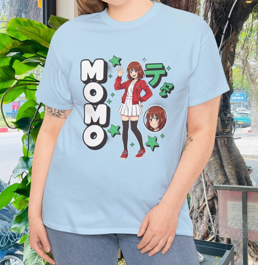 Dan Da Dan Momo Ayase Waving Hand Kawaii Anime T-Shirt