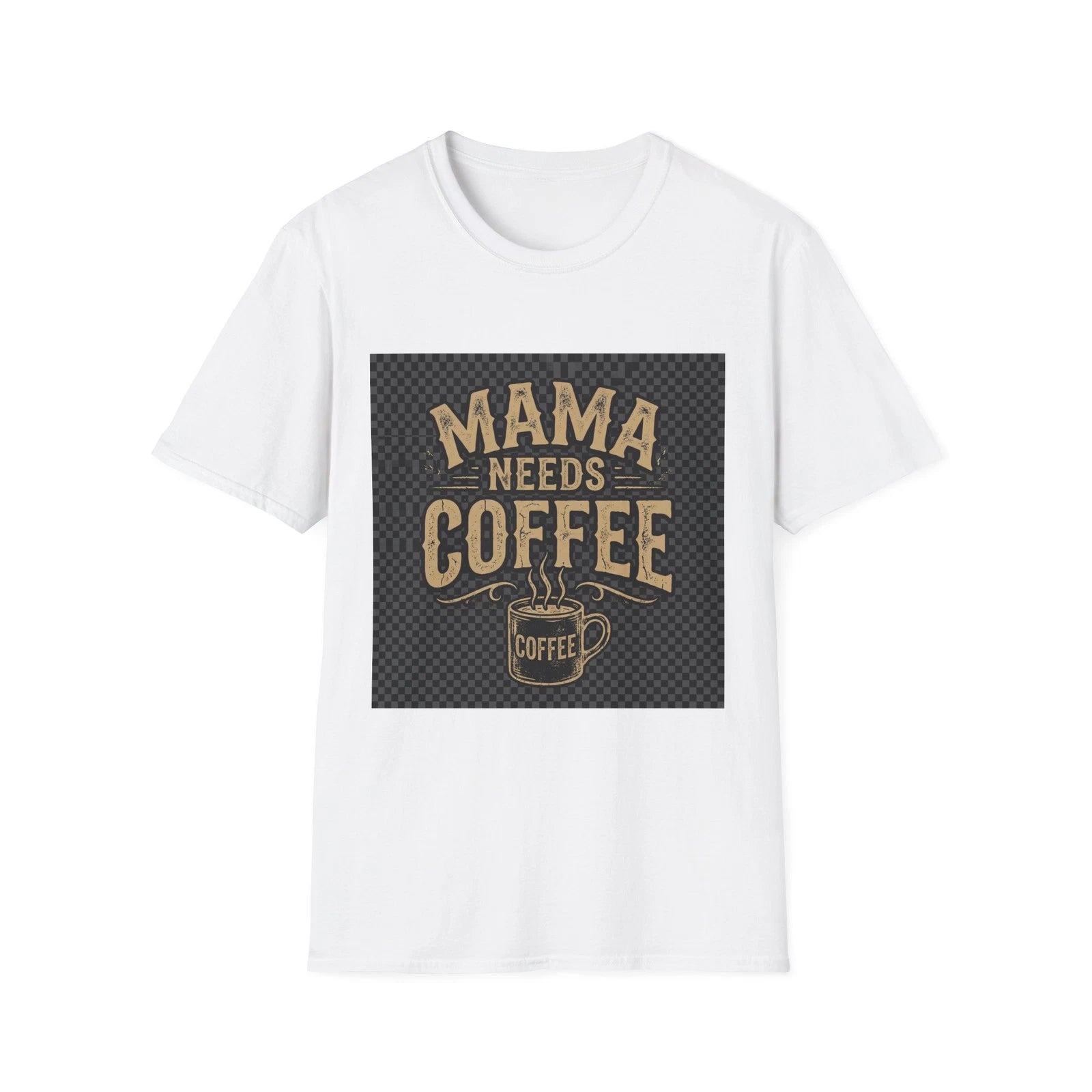 Mama Needs Coffee T-Shirt | Mom Coffee Cup Typography Tee