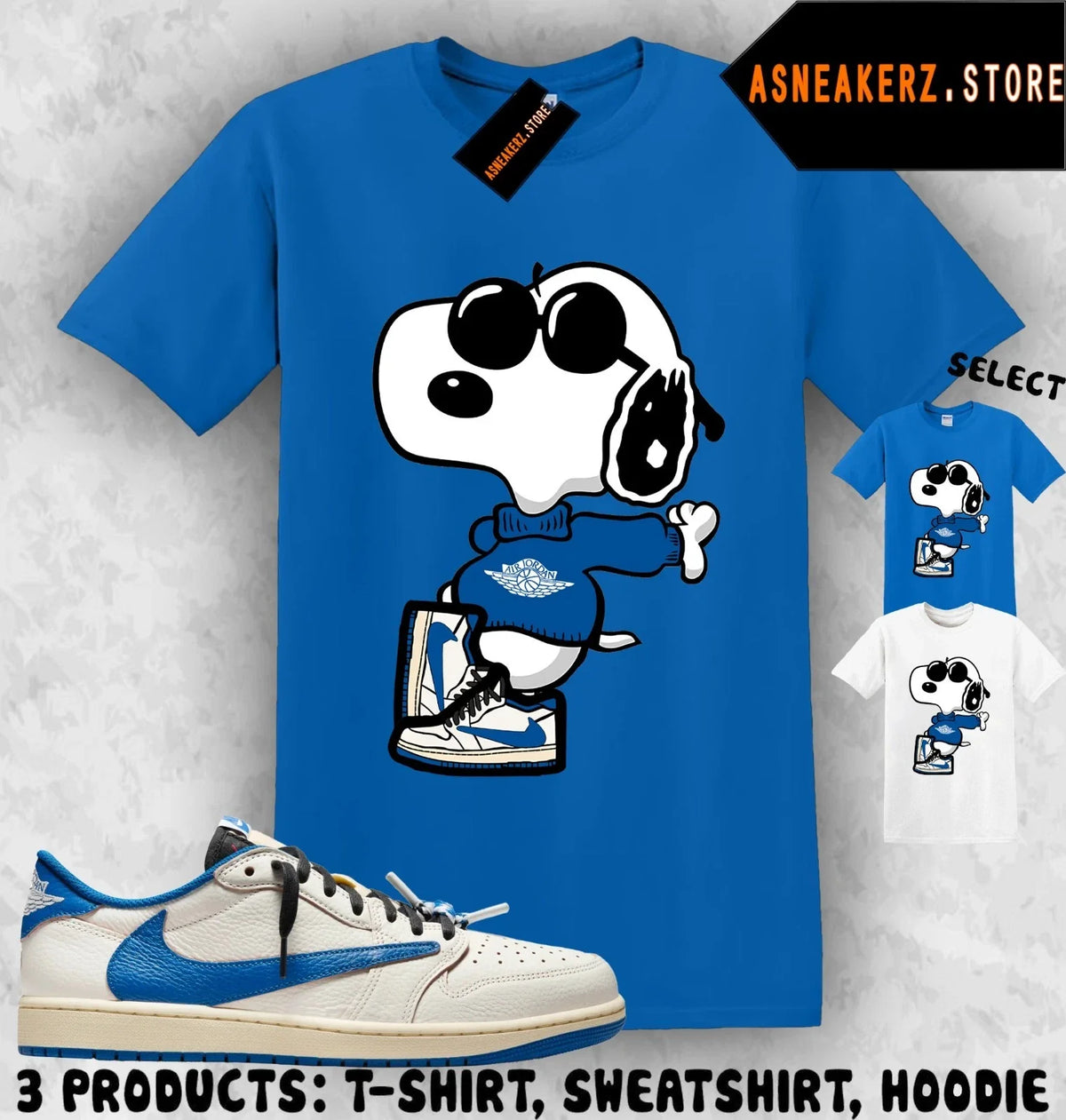 Shirt Match AJ 1 Low Fragment Travis Scott Sneaker Matching Tee Joe Cool Unisex , , , Long Sleeve Tee