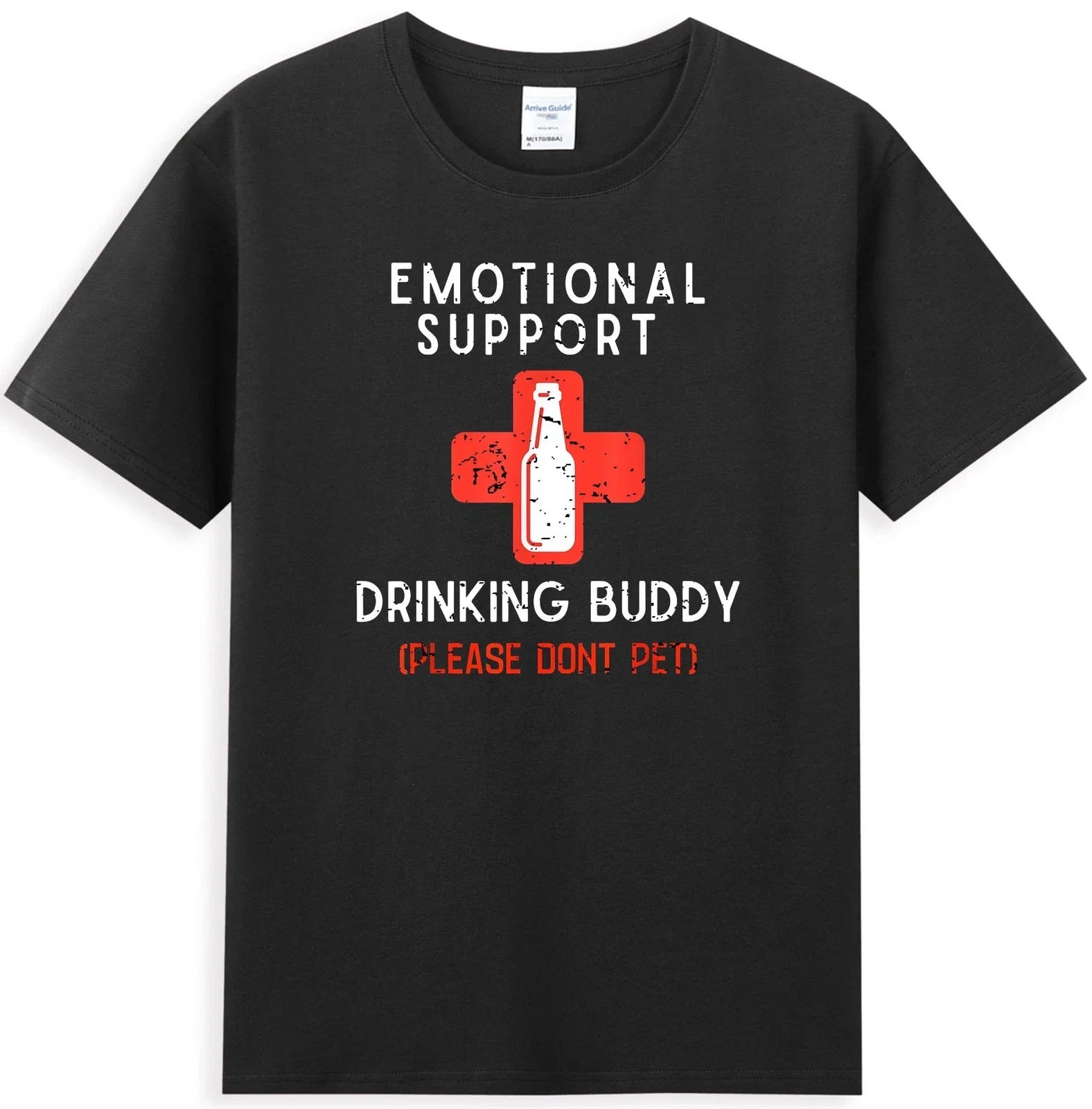 Emotional Support Drinking Buddy Please Dont Pet Humor Drinking Joke Unisex , , , Long Sleeve Tee