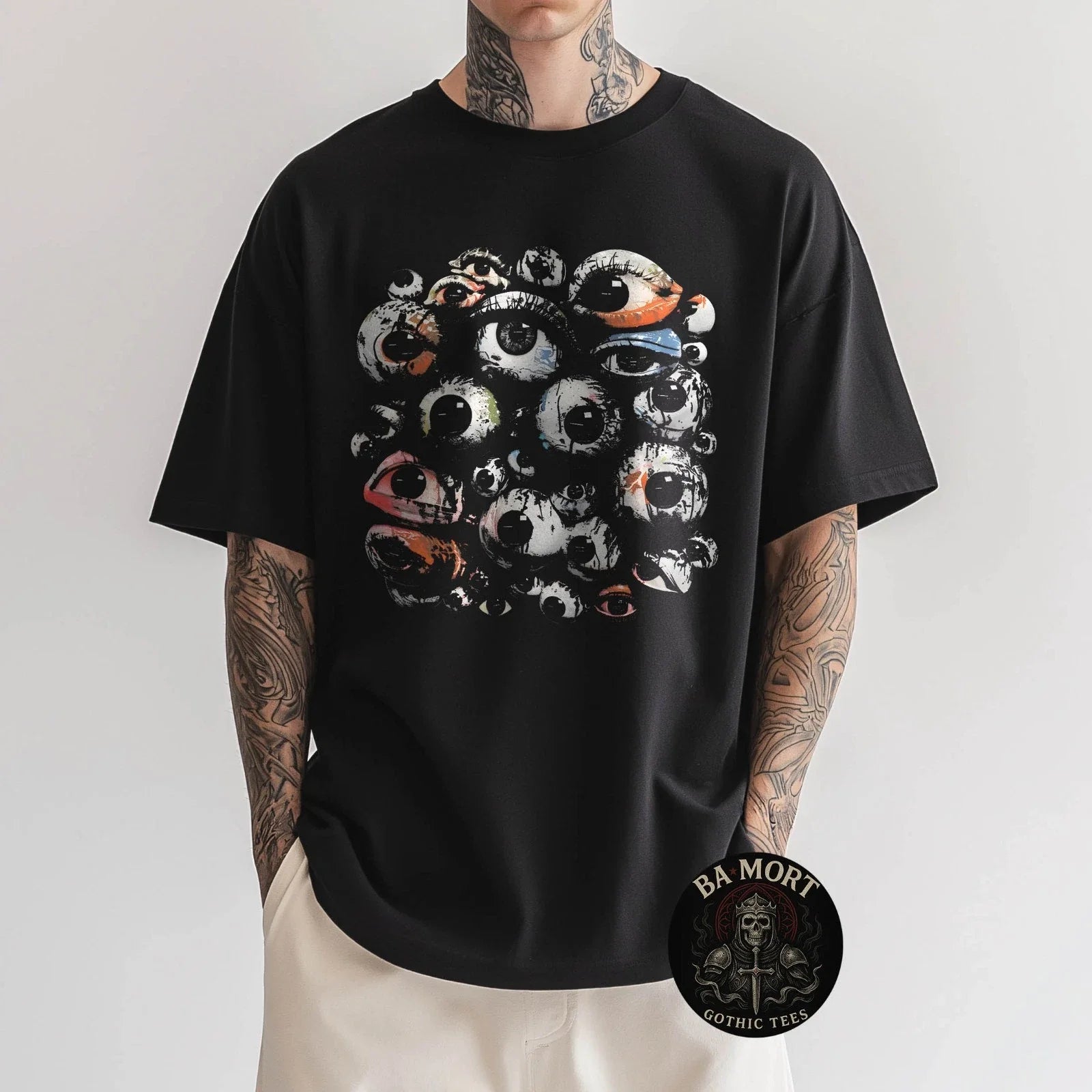 Eyes Eyeballs Weird Grunge Goth Alt Odd Strange Aesthetic Unisex , , , Long Sleeve Tee