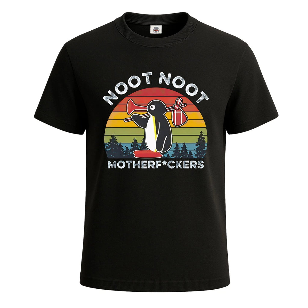 SUNCE Pingu Noot Noot Graphic Tees Novelty Gift Men's T Shirt Funny Shirt Top
