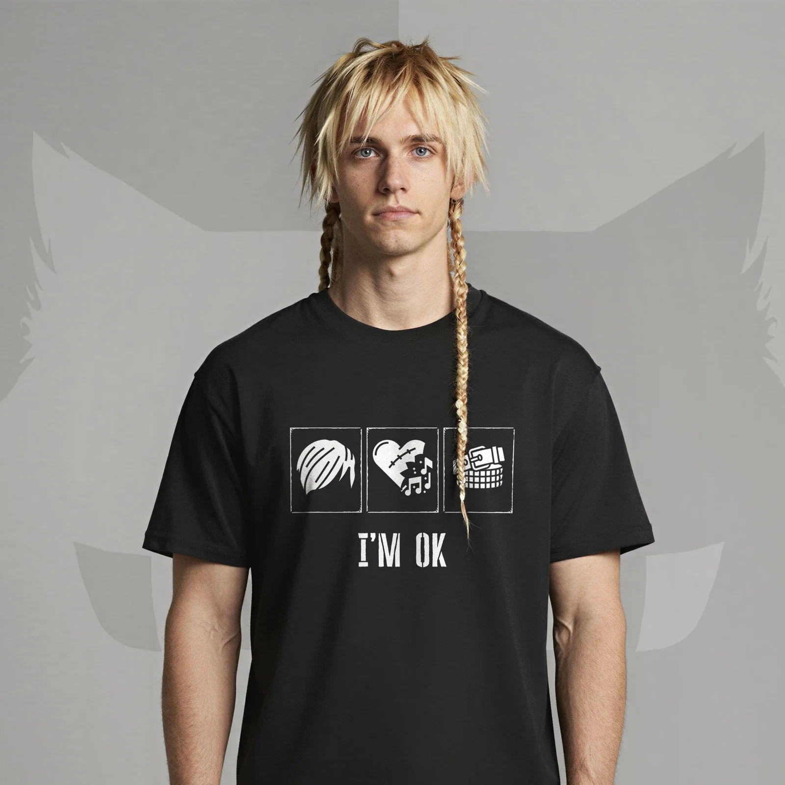 Emo Aesthetic Scene Hair Studded Belt I'm OK Sarcastic Alt Gift Y2K Unisex , , , Long Sleeve Tee