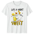 Life Is Short Make It Sweet Womens Cute Duck Lemonade Lifestyle Unisex , , , Long Sleeve Tee