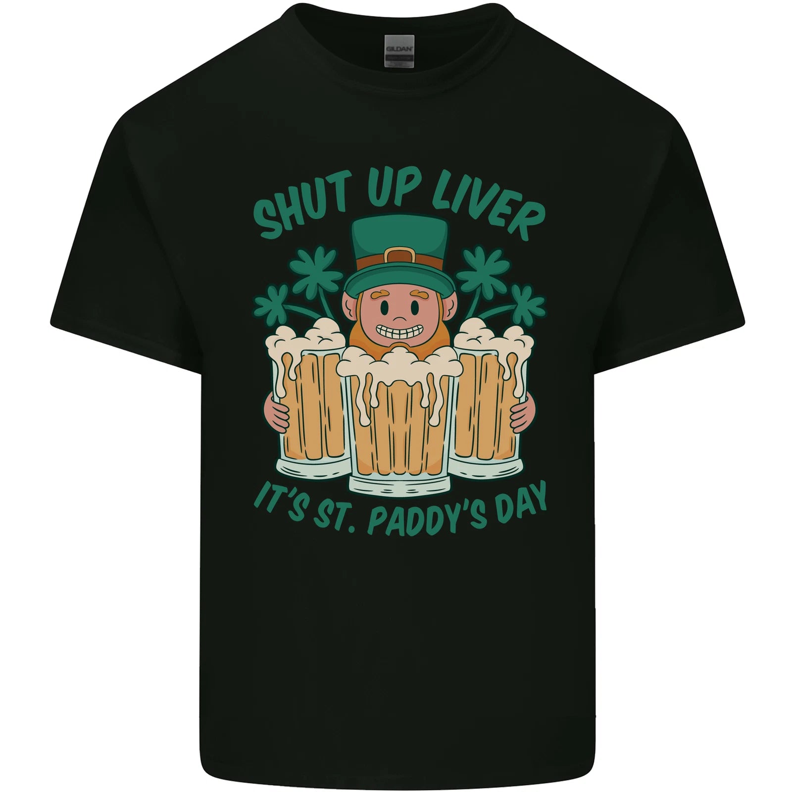 St Patricks Day Shut Up Liver Funny Beer Alcohol Mens Light Cotton T-Shirt