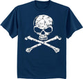 Skull and Crossbones for men pirate decal design tee shirt jolly roger Unisex , , , Long Sleeve Tee