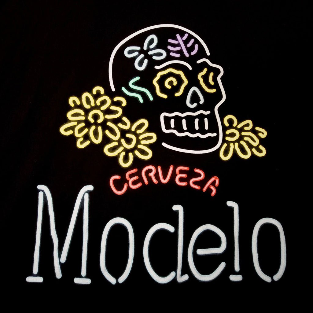 MODELO SHIRT Mens EXTRA LARGE XL BLACK CERVEZA BEER CASUAL DRINKING SKULL NWT