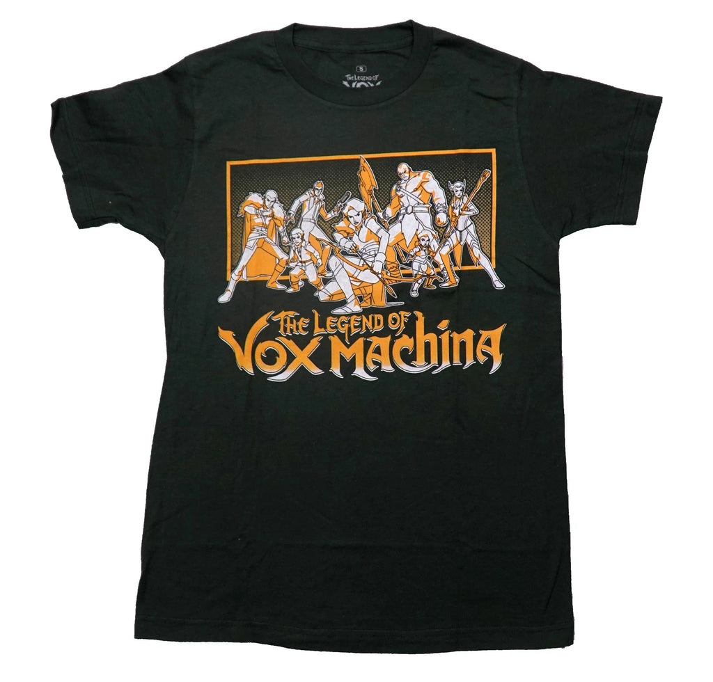 The Legend of Vox Machina New Adult T-Shirt - Fighting Cast Pose Over Name