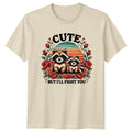 Cute Raccoon Flower Bouquet Animal Lovers Graphic Design Unisex , , , Long Sleeve Tee
