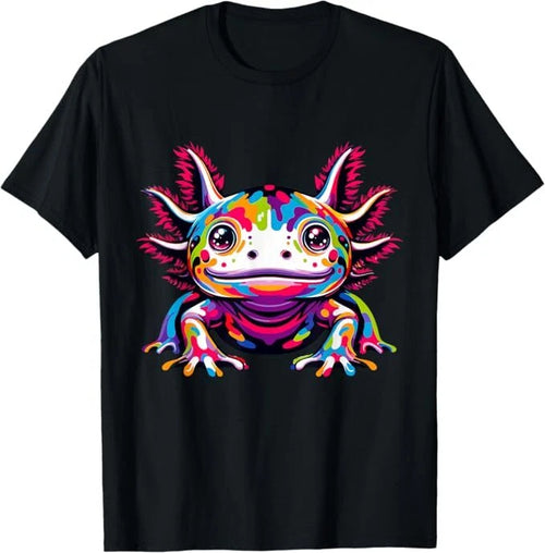 Axolotl rainbow Kawaii colorful love Axolotls herpetologist Adult and Kids Shirt