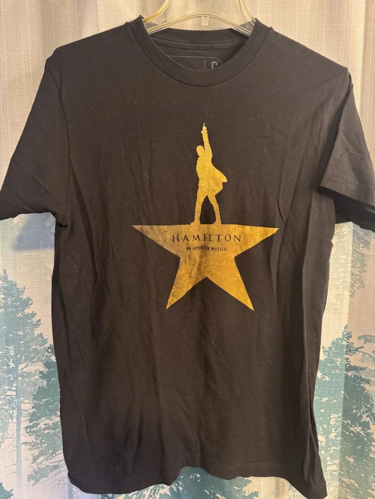 Creative Goods Hamilton Graphic T Shirt Tee Medium Black Gold Unisex , , , Long Sleeve Tee
