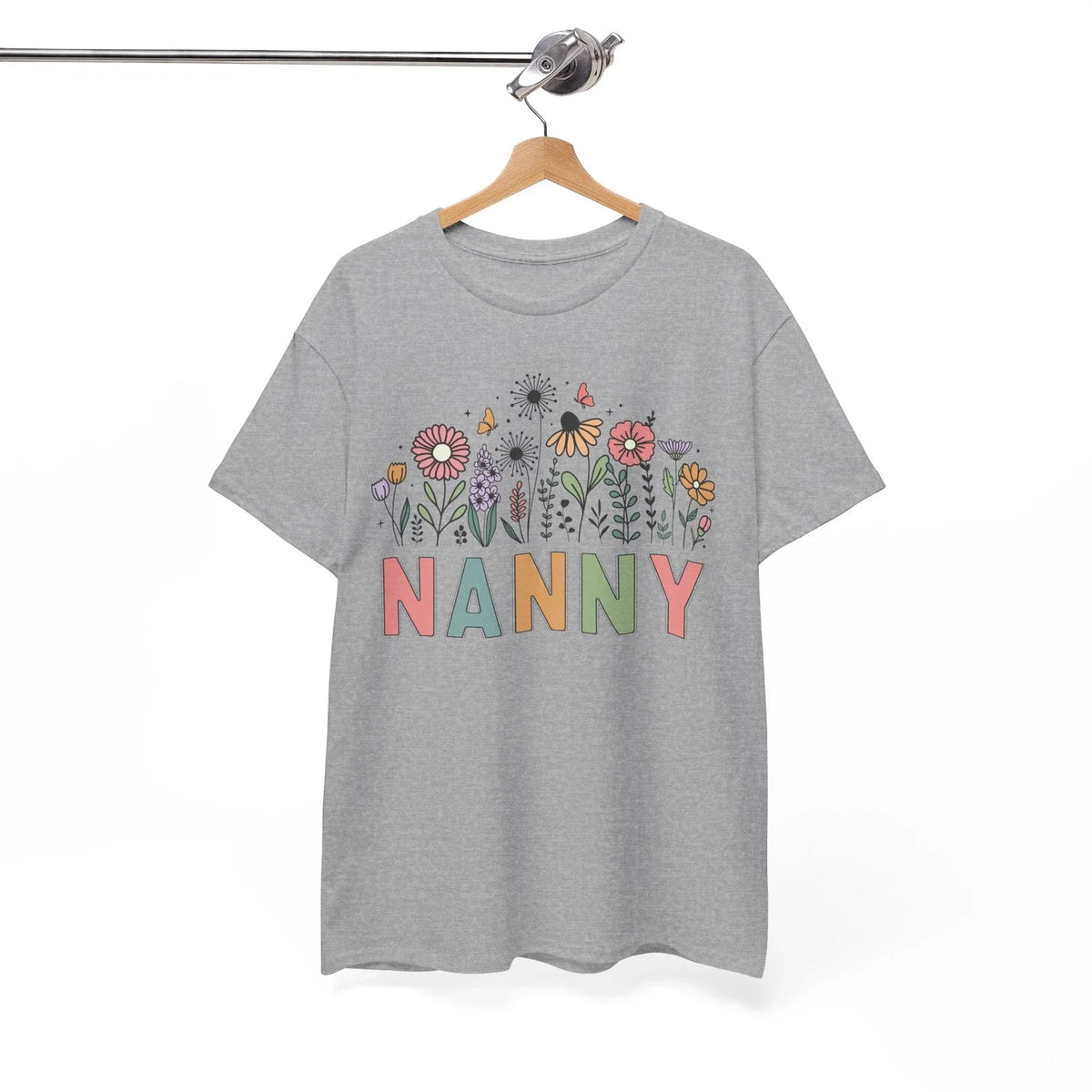 Nanny Floral Aesthetic Floral - Cute Flower Tee for Women Nature Lovers Unisex , , , Long Sleeve Tee