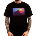 Rising Sun Vaporwave 80's Art Aesthetic Men's Printed Cotton Top Tee Unisex , , , Long Sleeve Tee