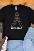 Girl Dad Minimalist Line Art Comfort Tee Unisex , , , Long Sleeve Tee