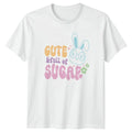 Cute & Full Of Sugar Womens Retro Bunny Easter Gift For Her Unisex , , , Long Sleeve Tee