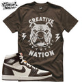 Shirt To Match 1 High OG Light Madder Root Unisex Tee Sneaker Shirt Dog Shirt Unisex , , , Long Sleeve Tee