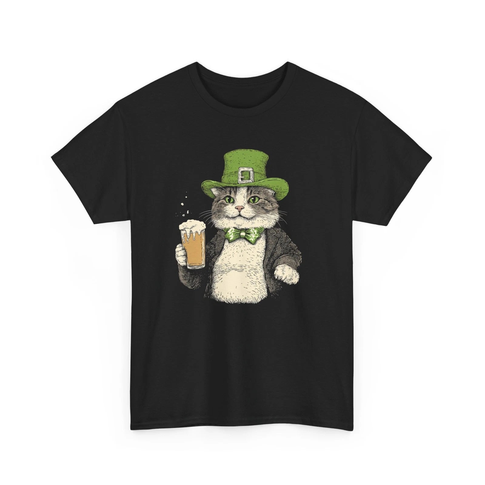 Beer Drinking T-Shirt | Funny Beer Shirt | Cat Drink Beer T-Shirt
