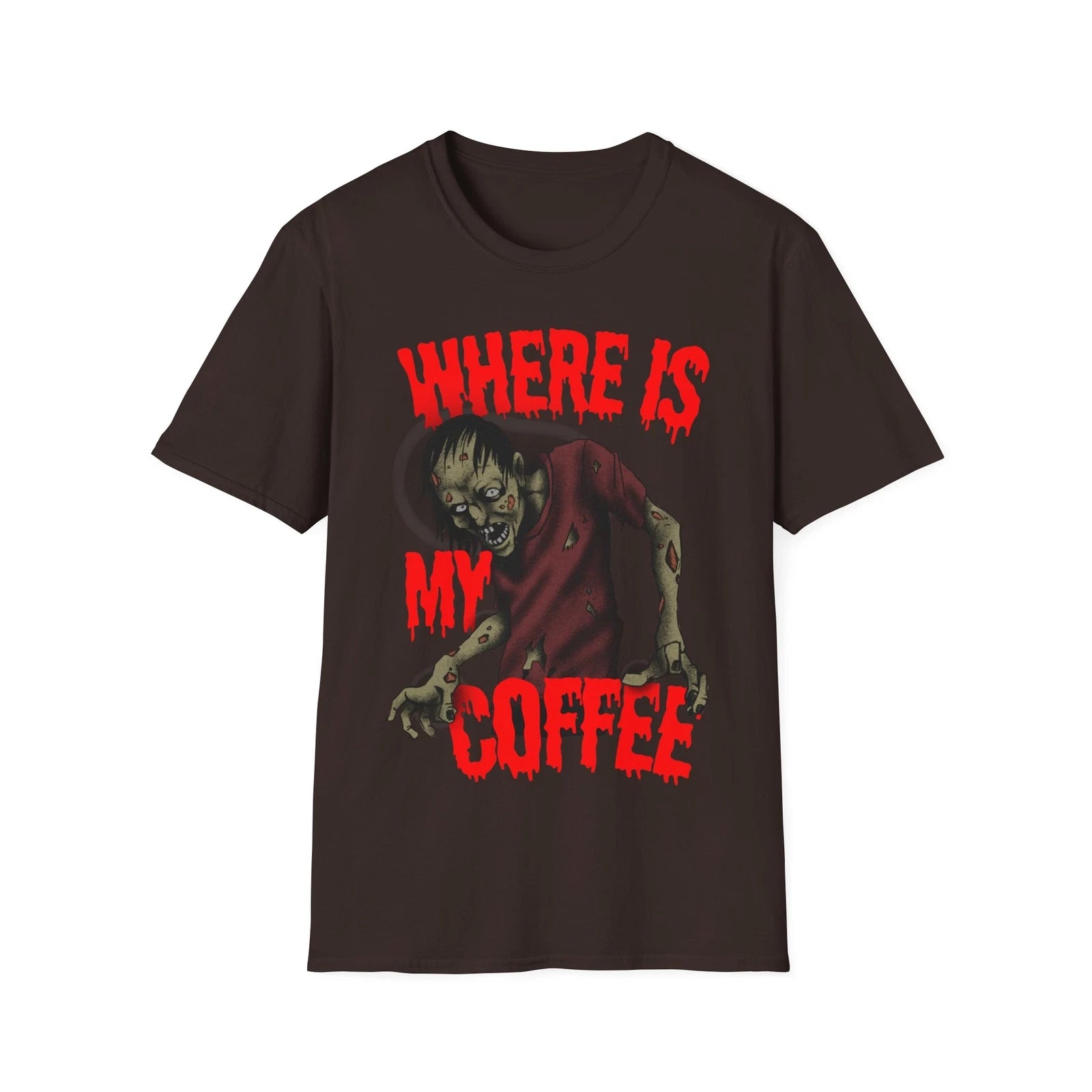 Zombie Coffee Lover T-Shirt - Funny Graphic Tee, Perfect for Coffee Lovers