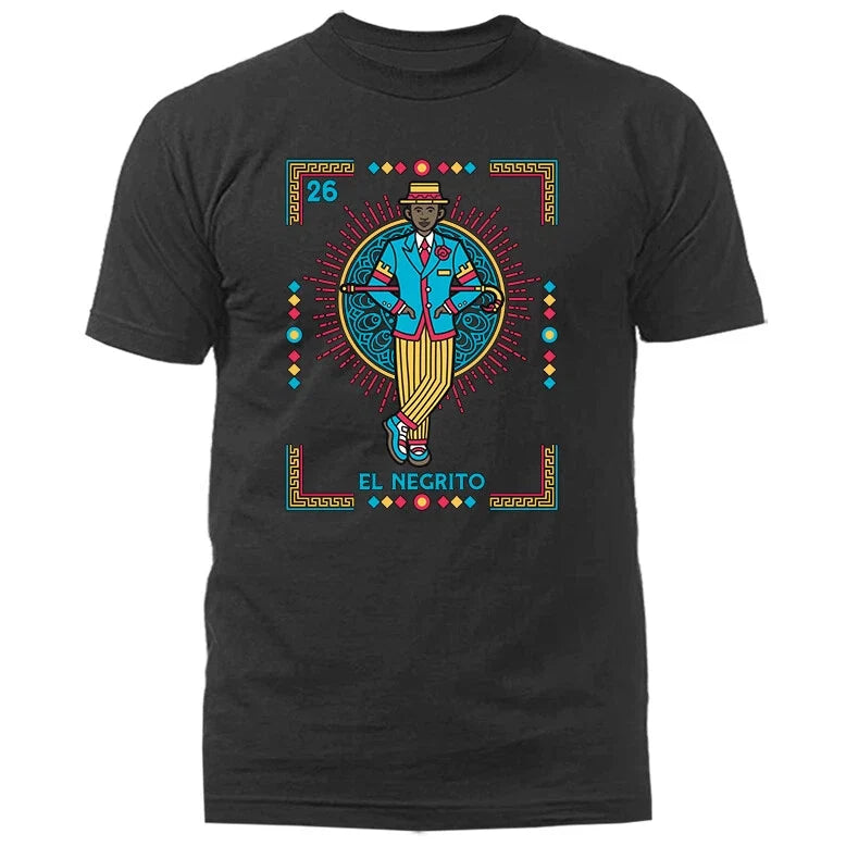 EL NEGRITO MEXICAN LOTERIA CARD GRAPHIC Unisex , , , Long Sleeve Tee