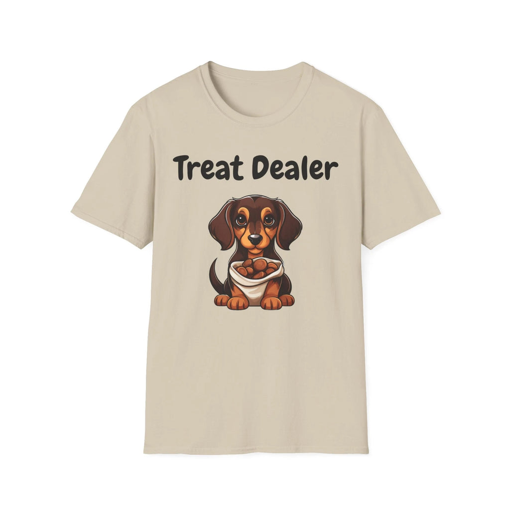 Treat Dealer Funny Dog Shirt, Dachshund Dog Treat T-Shirt, Unisex Softstyle