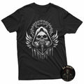 Skull In A Gas Mask Fallen Angel Gothic Emo Aesthetic Unisex , , , Long Sleeve Tee