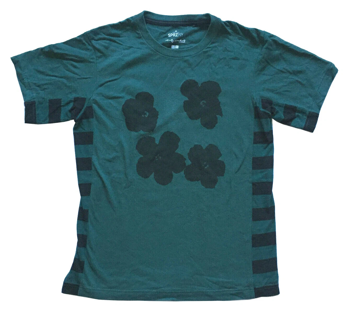 ANDY WARHOL x UNIQLO Art t-Shirt 'Flowers' SPRZ NY Forest Green/Black Cotton XS