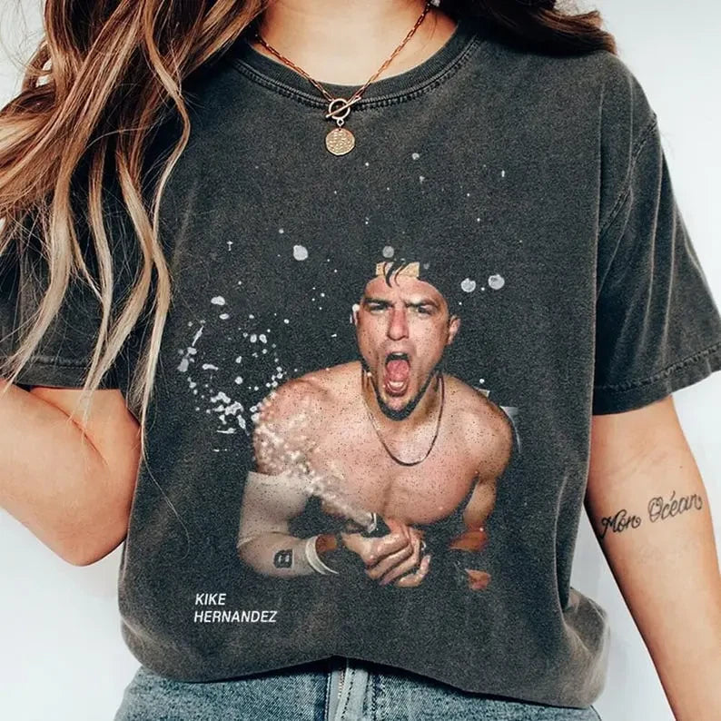 Kike Hernandez Funny Champion Baseball Tee, T-shirt