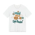 World’s Best Mom No Cape Needed | Retro Floral Typography Unisex , , , Long Sleeve Tee