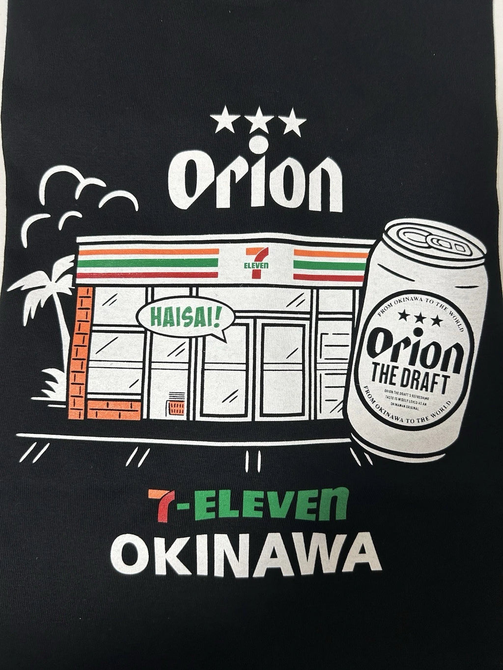 Orion Beer Okinawa 7-Eleven Limited T-Shirt Black L Japan Exclusive NEW
