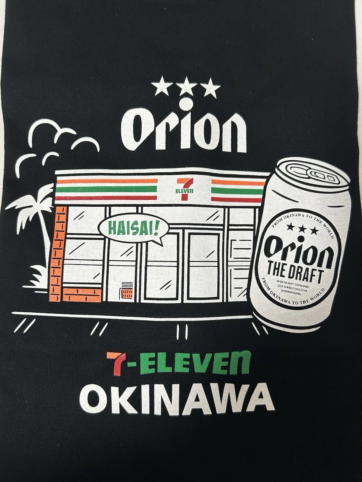 Orion Beer Okinawa 7-Eleven Limited T-Shirt Black L Japan Exclusive NEW