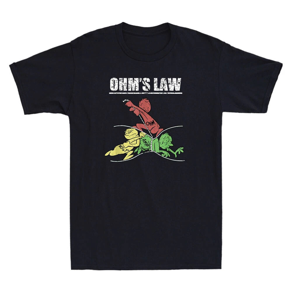 Ohms Law - Electrical Electronics Engineer Funny Meme Novelty Men's T-Shirt Tee