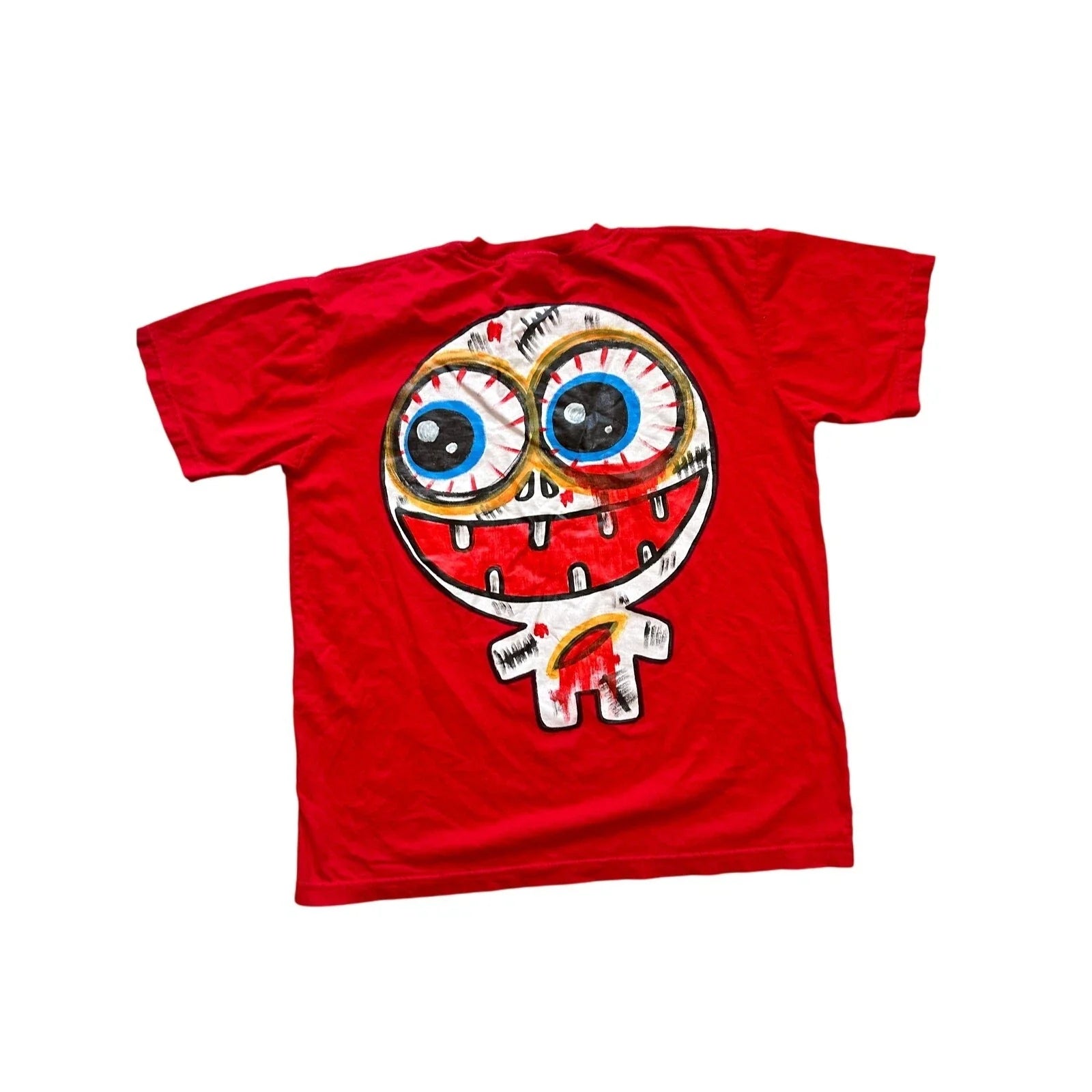 Anna Scary Factory Red Unisex Creative Cartoon , M/L Unisex , , , Long Sleeve Tee
