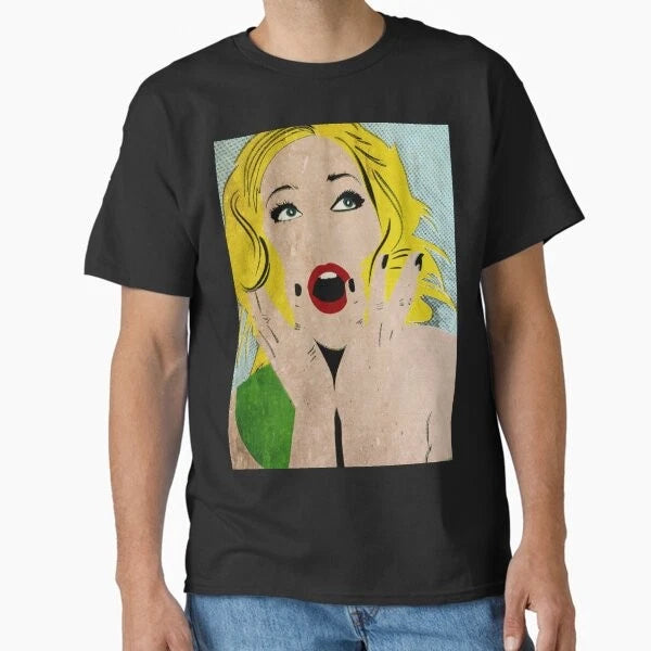 pop art comic girl Classic T-Shirt T-Shirt Made in US/AUS Size S-2XL