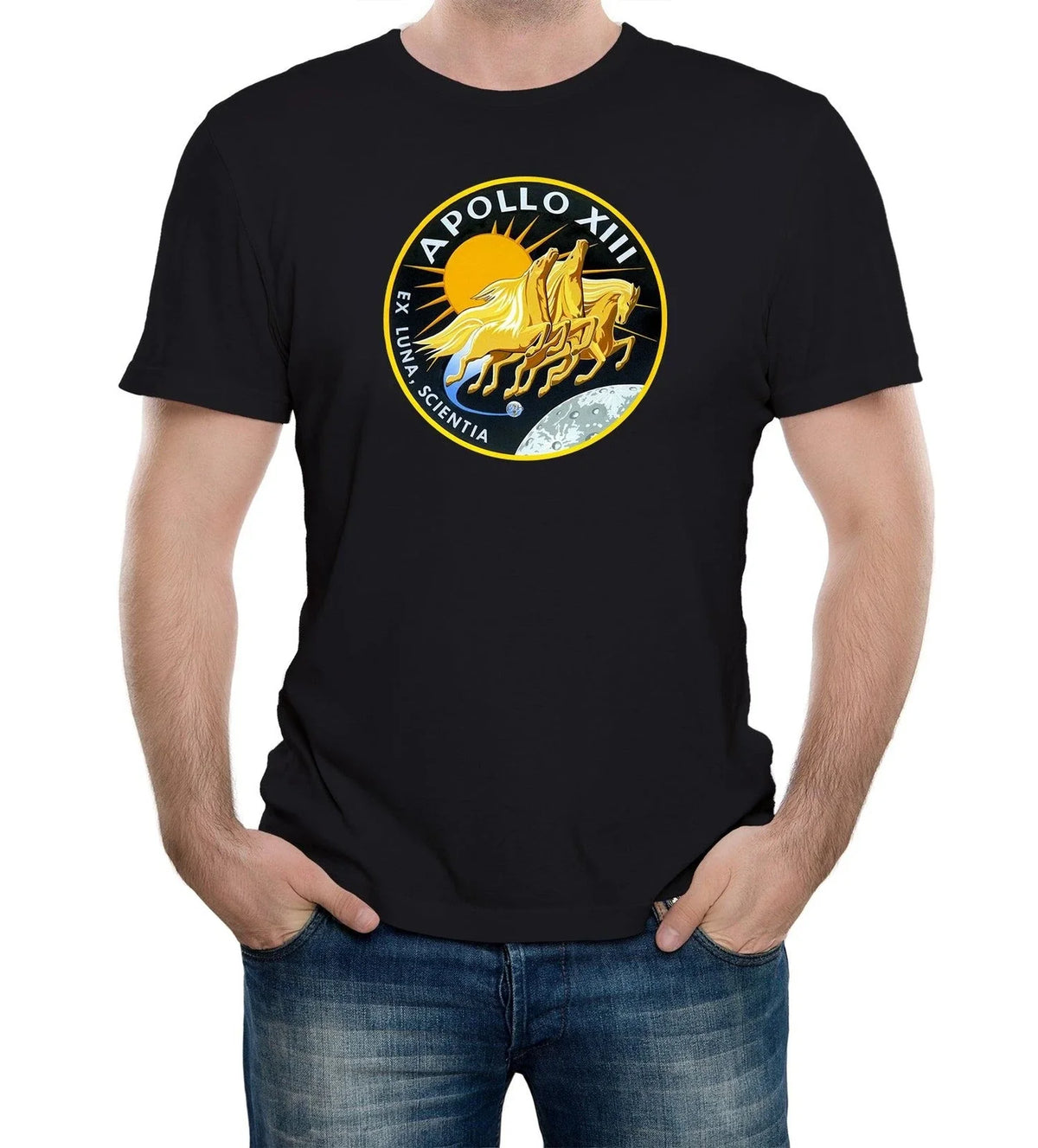 Mens NASA Apollo 13 Mission Crew Badge Logo space science cool Unisex , , , Long Sleeve Tee