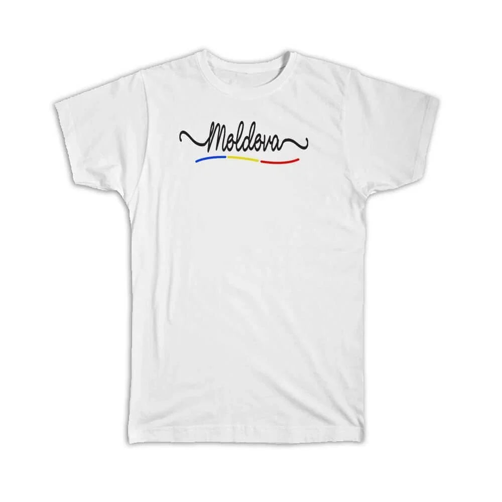 Gift : Moldova Flag Colors Moldovan Travel Expat Country Minimalist Unisex , , , Long Sleeve Tee