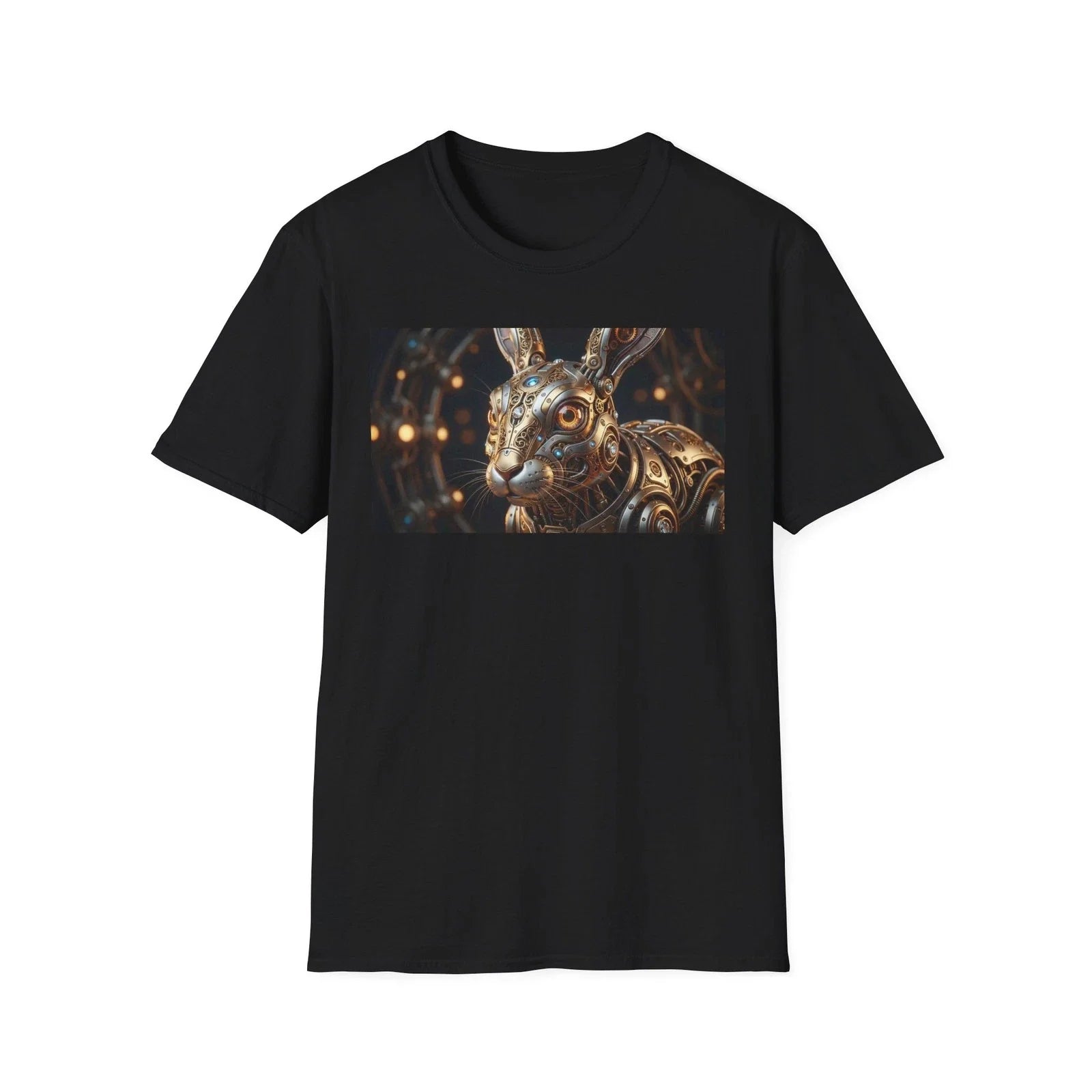 Cyber Bunny | Futuristic Steampunk Rabbit Graphic Tee Sci-Fi Streetwear Unisex , , , Long Sleeve Tee
