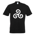 Triskele motif printed fun shirt design print Unisex , , , Long Sleeve Tee