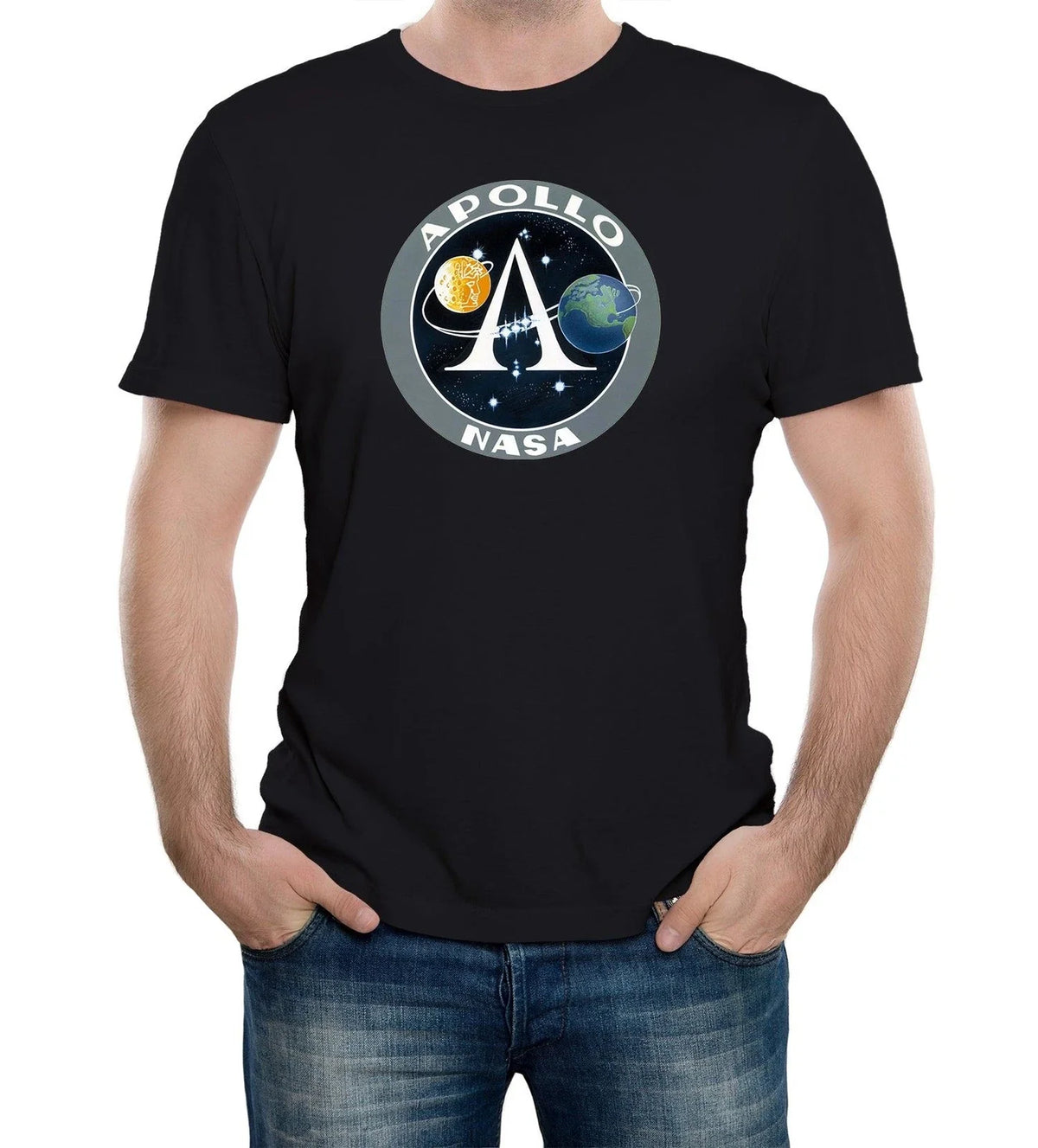 Mens NASA Project Apollo Space Program Logo space science cool Unisex , , , Long Sleeve Tee