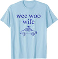 Wee Woo Wife Police Spouse Cute Minimalist Aesthetic Unisex , , , Long Sleeve Tee